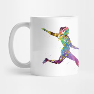 Woman footballer soccer player Mug